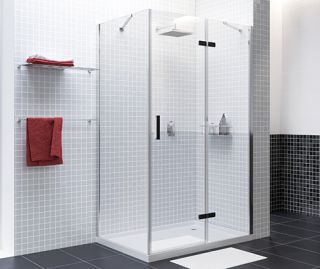 Душевой уголок Wasserkraft Aller Black 10H06RBLACK MATT 120x80 правый